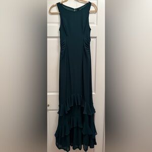 Lulu's Deep Green Tiered Dress